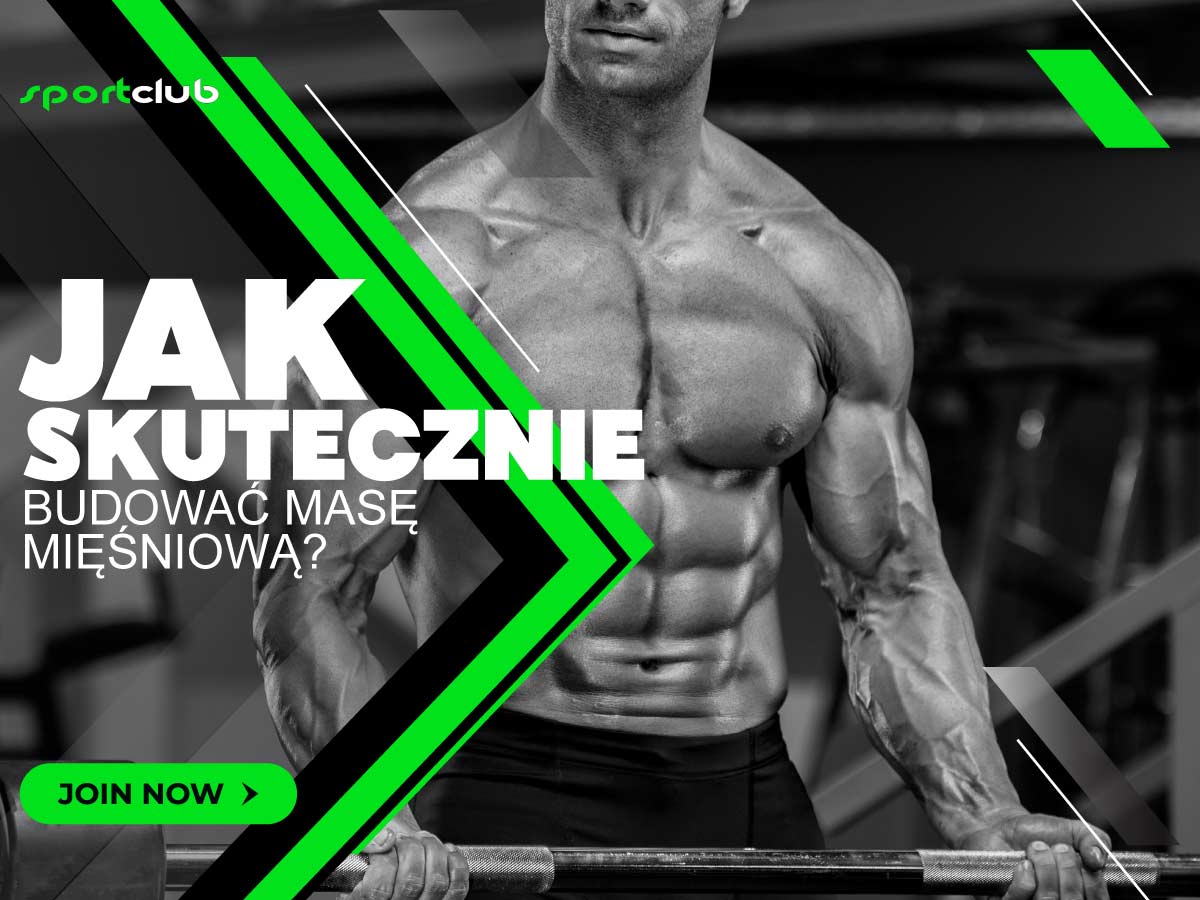 Siłownia Lublin, SportClub, jak skutecznie budować masę mięściową, na zdjęciu: mężczyzna o atletycznej budowie ciała